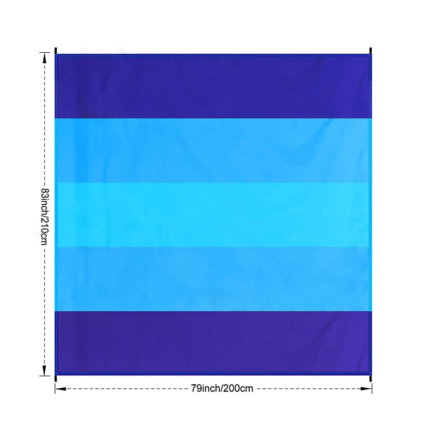 Grande couverture de plage surdimensionnée, tapis de plage résistant au sable, feuille à séchage rapide avec 4 piquets et 1 poche d'angle, 210x200cm, imperméable ﻿