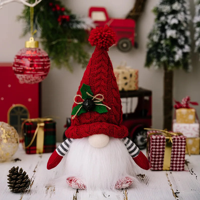 Gnome elfe avec lumière LED, décorations de Noël pour la maison
