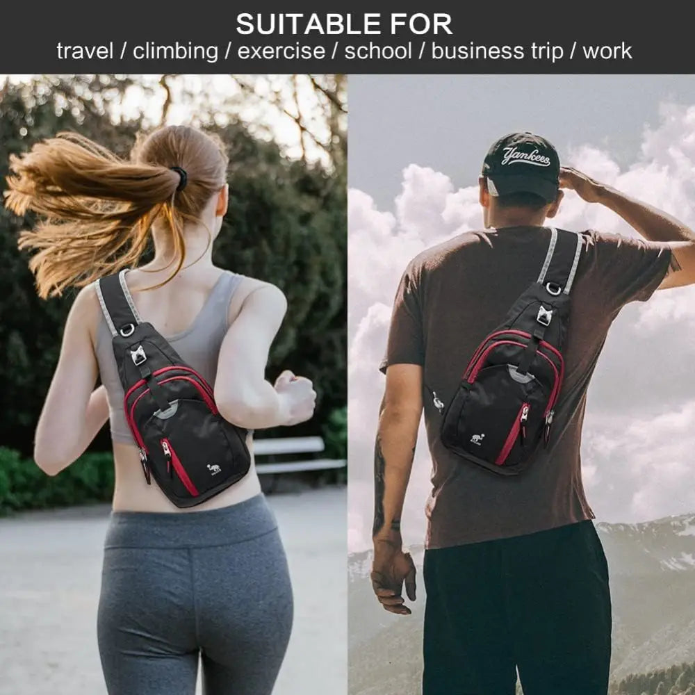 OIWAS décontracté bandoulière poitrine sac fronde épaule hommes sac une sangle léger hommes sacs pochette sac à dos pour hommes voyage Sport