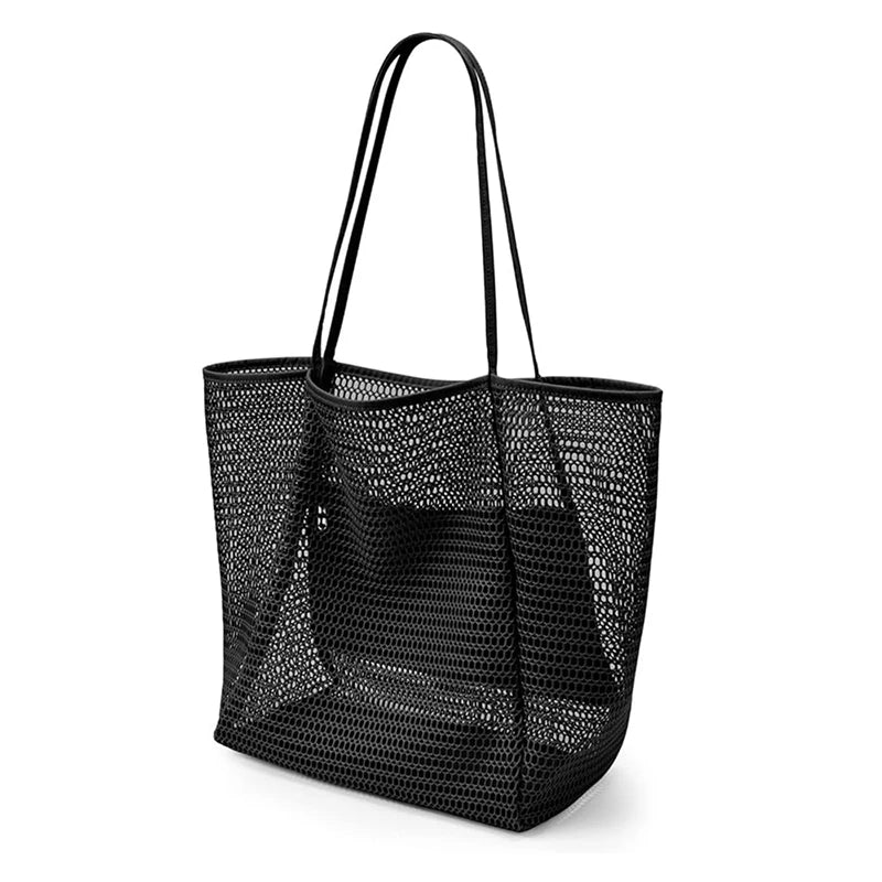Sac de plage en maille, fourre-tout pour voyage, piscine, famille, plage, vacances, croisière, organisateur essentiel, sacs de rangement