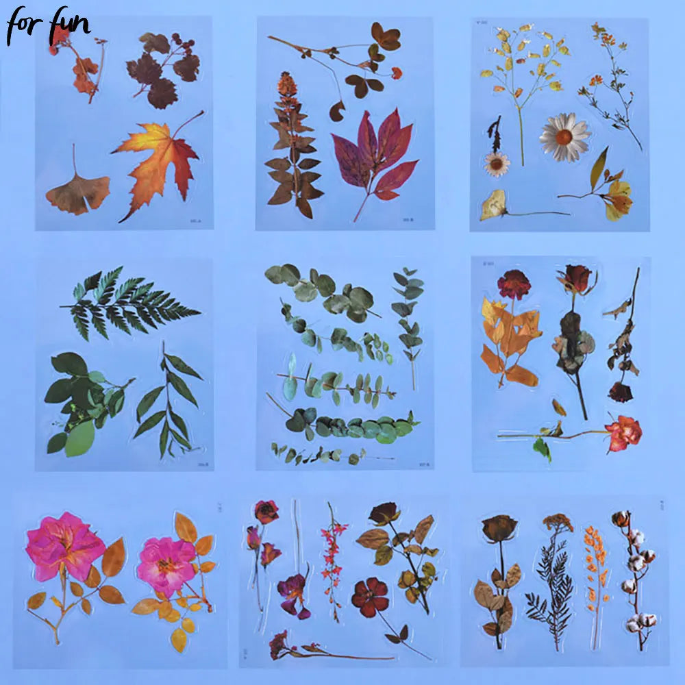 Autocollants de remplissage de résine de fleurs séchées simulées pour le plaisir, décoration de moule en silicone, UV, bricolage, scrapbooking, élection, xy