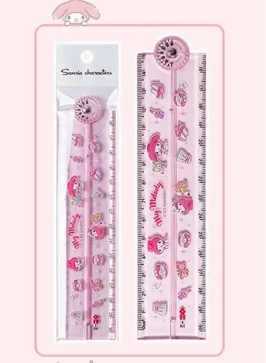 Sanrio Kuromi Image règle pliante rotative 30 cm règles de dessin animé Kawaii pour étudiant école papeterie enseignant récompenses en classe