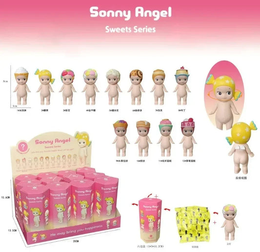 Figurine Sunny Angel de la série Party Angel Candy, présentée en boîte mystère captivante. Produite par MINISO