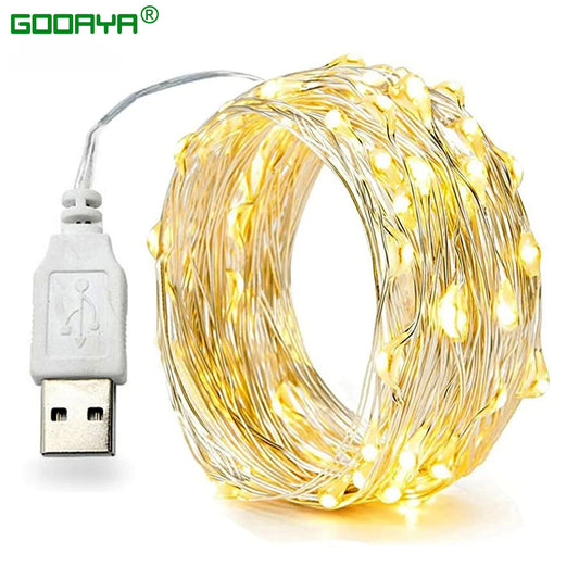 30M 20M étanche USB LED lumières chaîne fil de cuivre fée guirlande lumineuse lampe noël