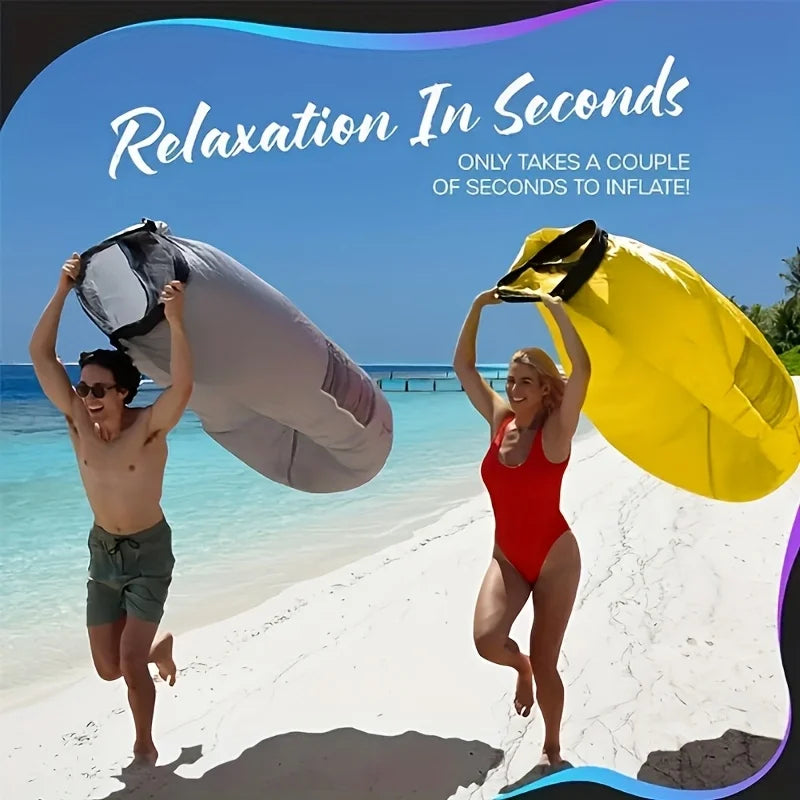 Camping en plein air paresseux Air canapé matelas plage Portable NapCamping dans le parc herbe