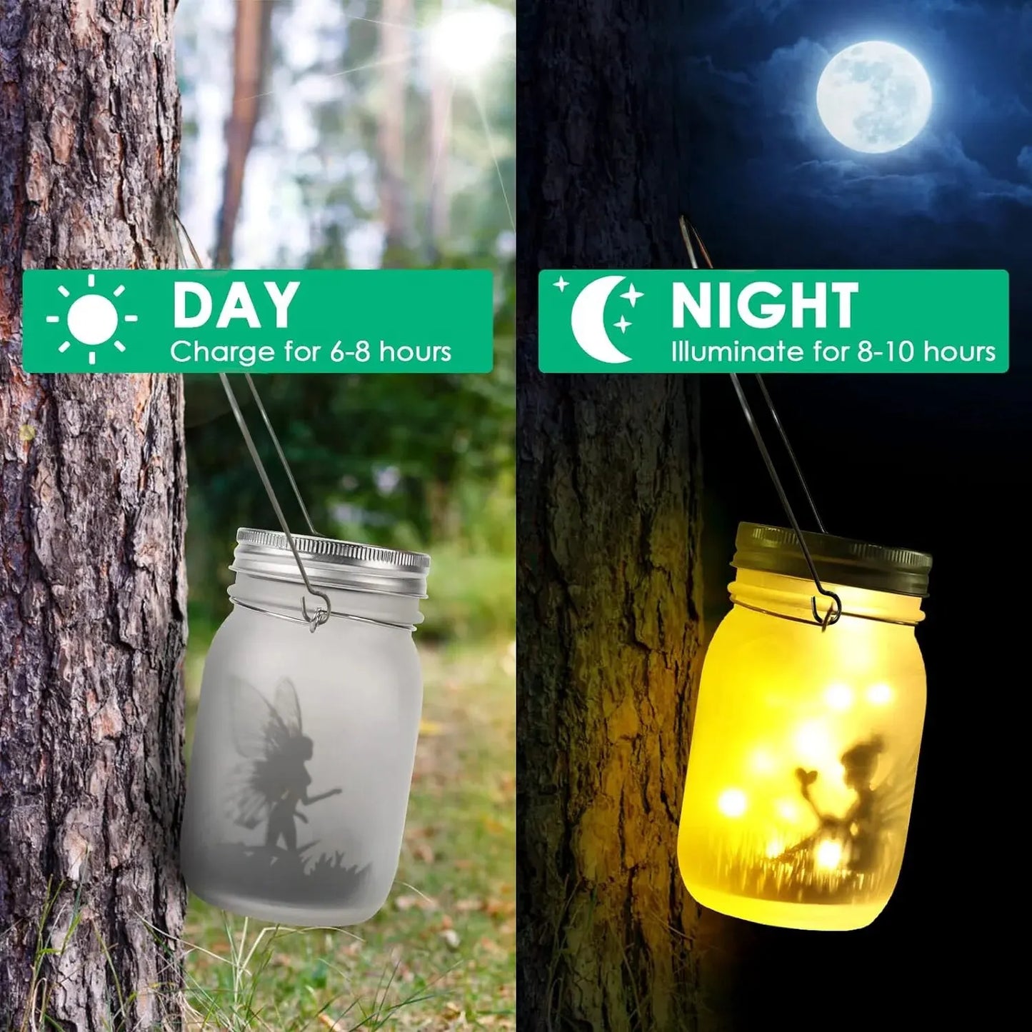 Lampe solaire en forme de pot Mason, imperméable conforme à la norme IP65, luminaire décoratif d'intérieur, idéal pour un jardin