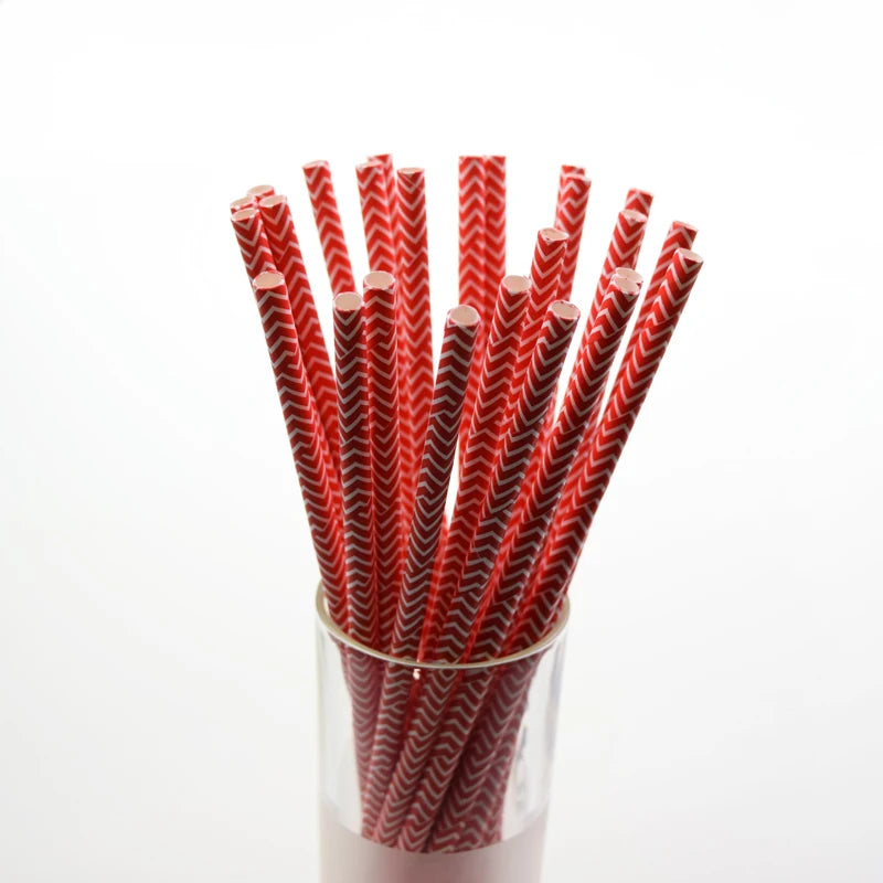 Lot de 25 pailles en papier noir, motif étoiles, rayures, moustache, zèbre, pour décoration de fête prénatale, mariage, anniversaire, Halloween
