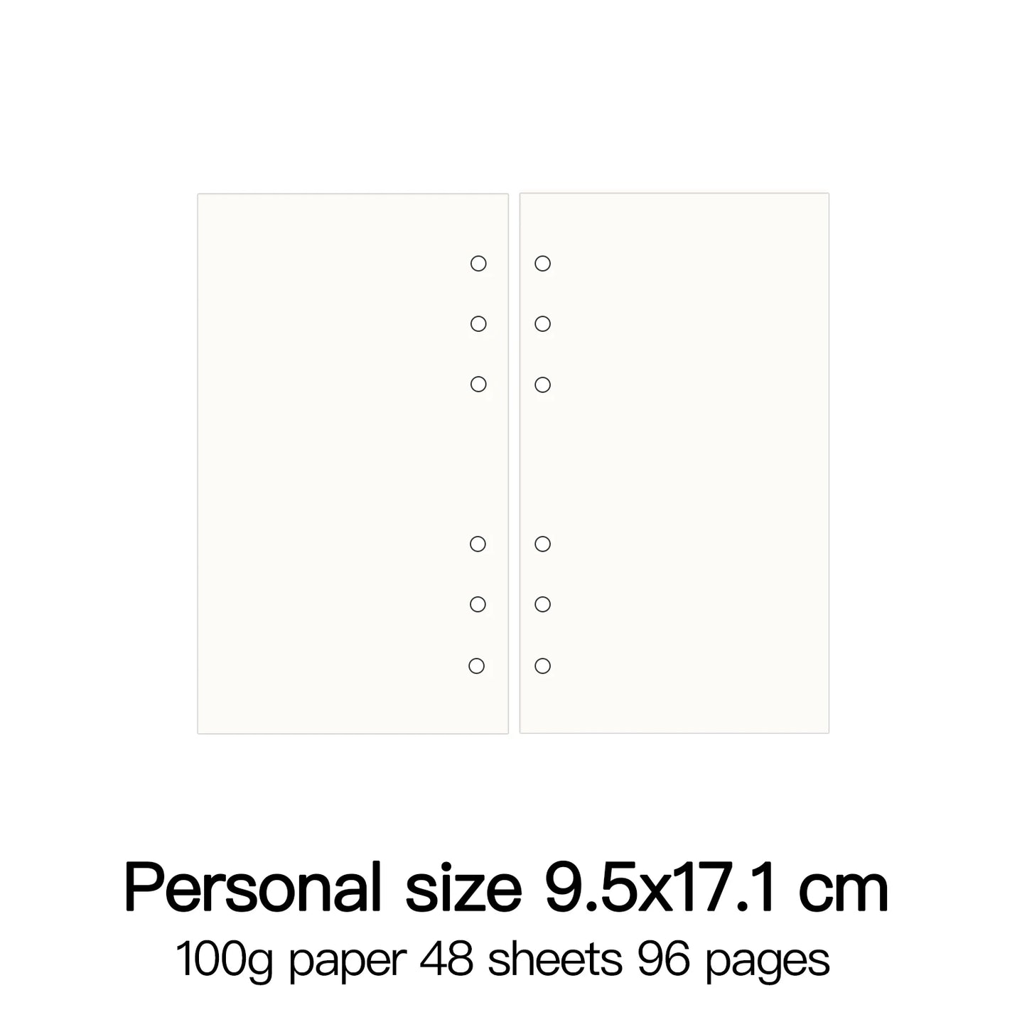 Classeur à anneaux de haute qualité, carnet de notes personnel A5, A6, A7, A8, recharges, feuilles mobiles, spirale, agenda, planificateur, noyau interne, papier 100g