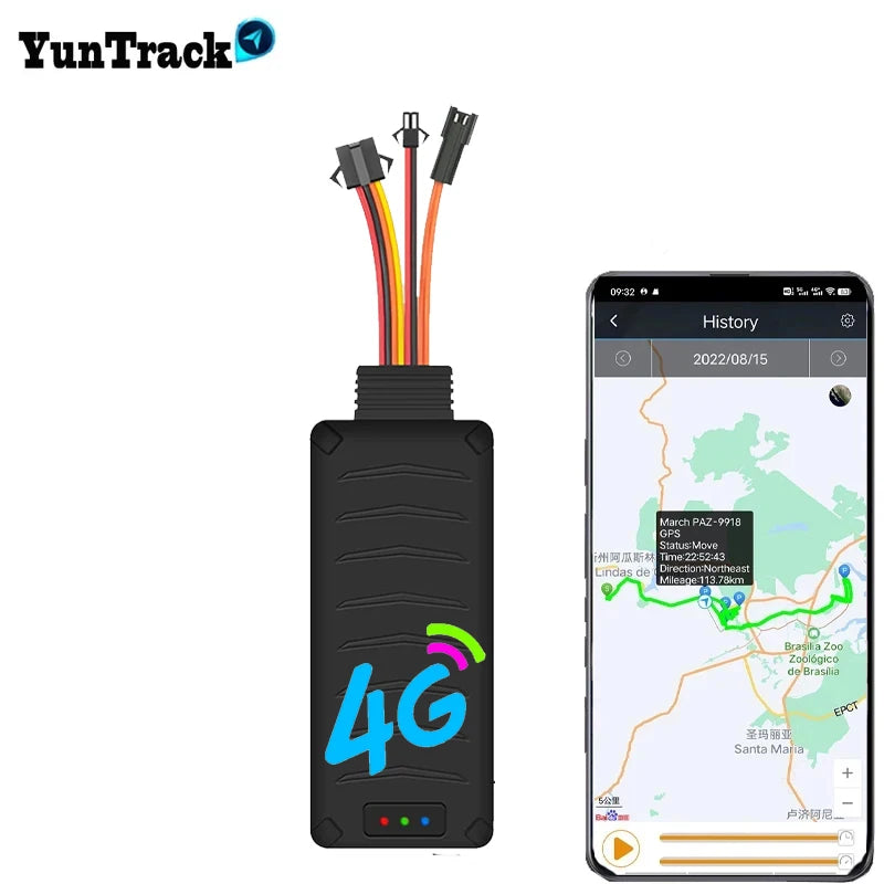 Traqueur GPS 4G pour Voiture et Moto, Moniteur Vocal SOS, État ACC, Remorquage, Arrêt, Choc, Déplacer, Appel SMS, Localisateur d'Alarme CJ790D