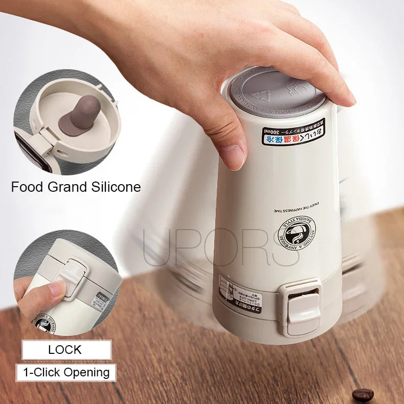 UPORS – tasse Thermos de voyage en acier inoxydable, pour café et thé, Premium, flacon sous vide, Thermos