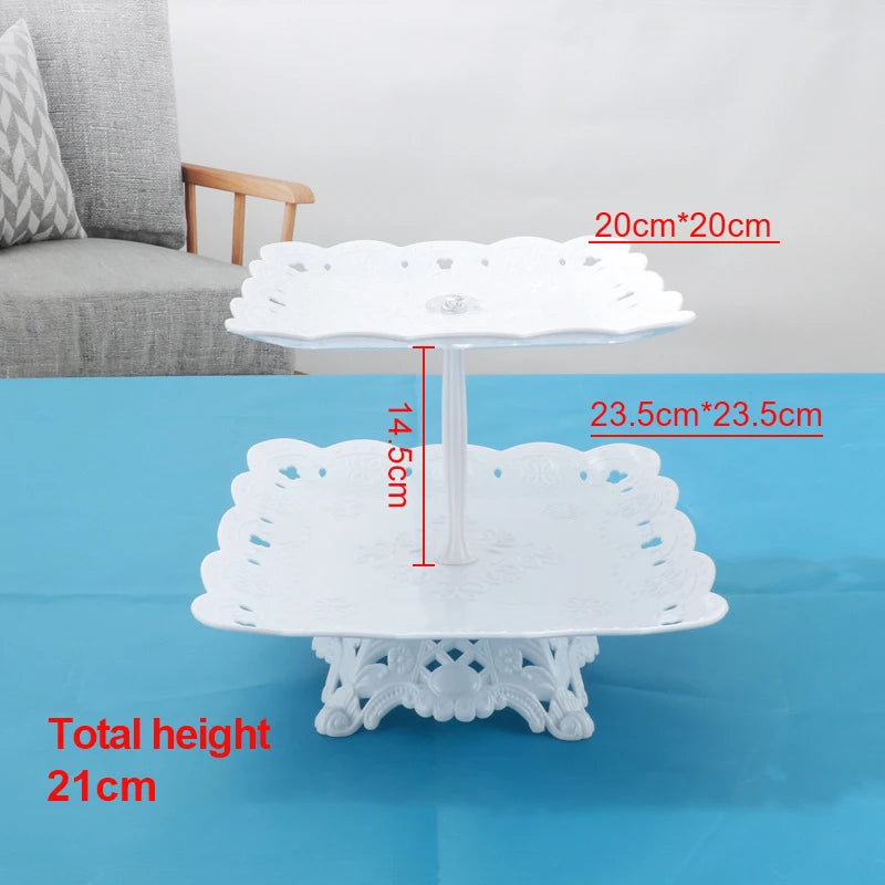 Plateau de support à gâteaux et desserts, 1 pièce, présentoir à thé de l'après-midi pour mariage, fête d'anniversaire, repas froids, Table de pause thé