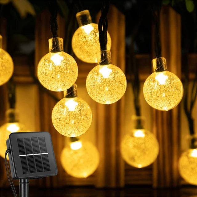 Guirxiété Lumineuse Solaire en Clip pour Décoration Extérieure, 200 LED, Étanche, Feston, Lumière Dégradée, Jardin, Noël