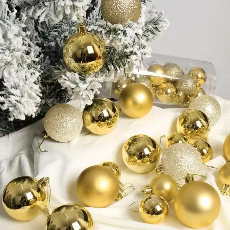 24 pièces/boîte boules de Noël pour arbre de Noël