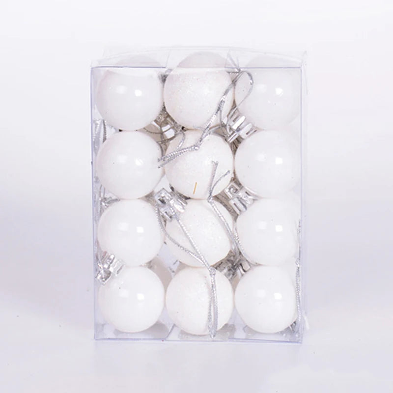24 pièces boules de noël