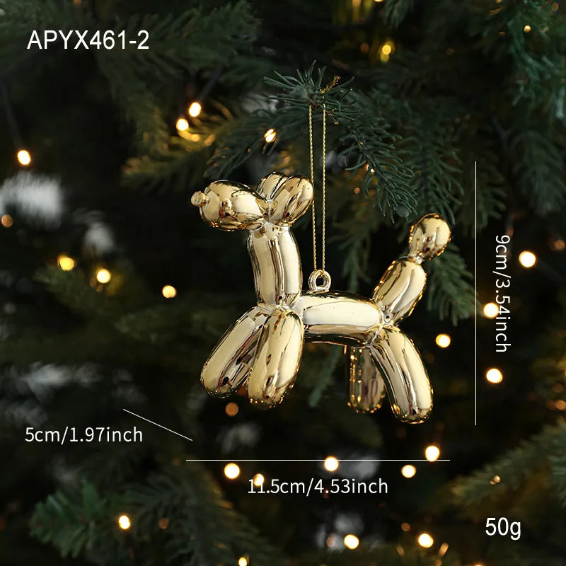 Ornements d'arbre de Noël, cloche d'ours en or, pendentifs suspendus pour arbre de Noël