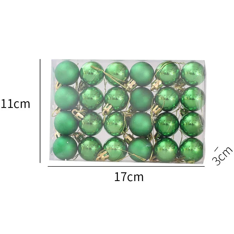 Décorations d'arbre de Noël -24 pièces par boîte