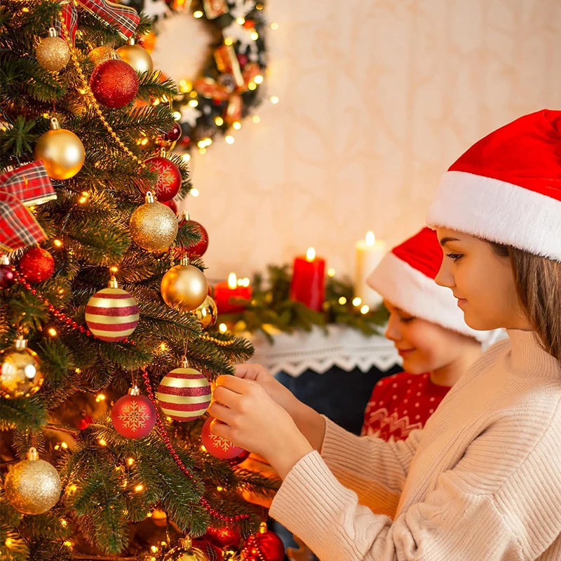 50pcs / boîte - boules de Noël décorations d'arbre de Noël
