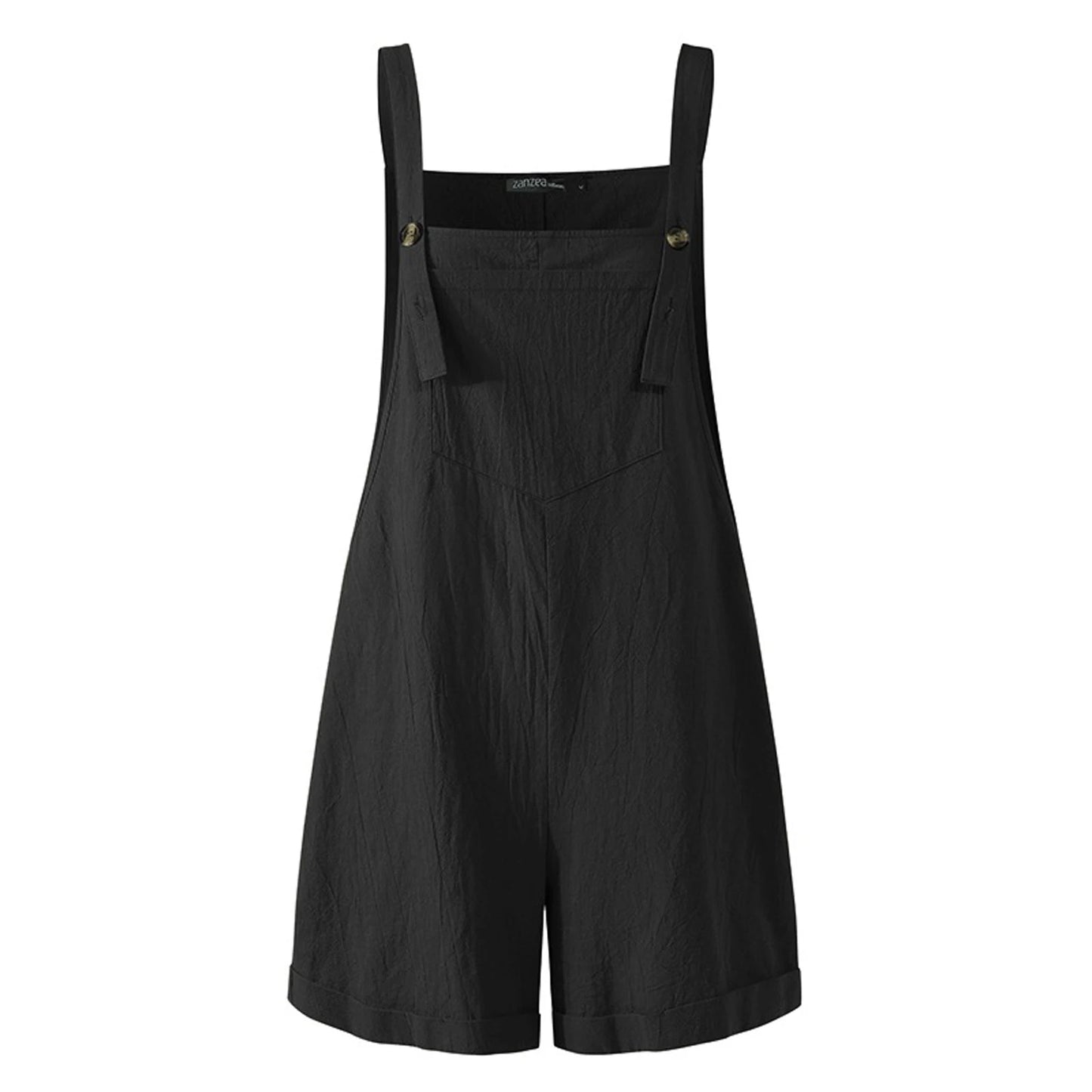 Combinaison Style ample pour femmes, style Boho, couleur unie, col carré, combishort sans manches, vêtements d'été décontractés