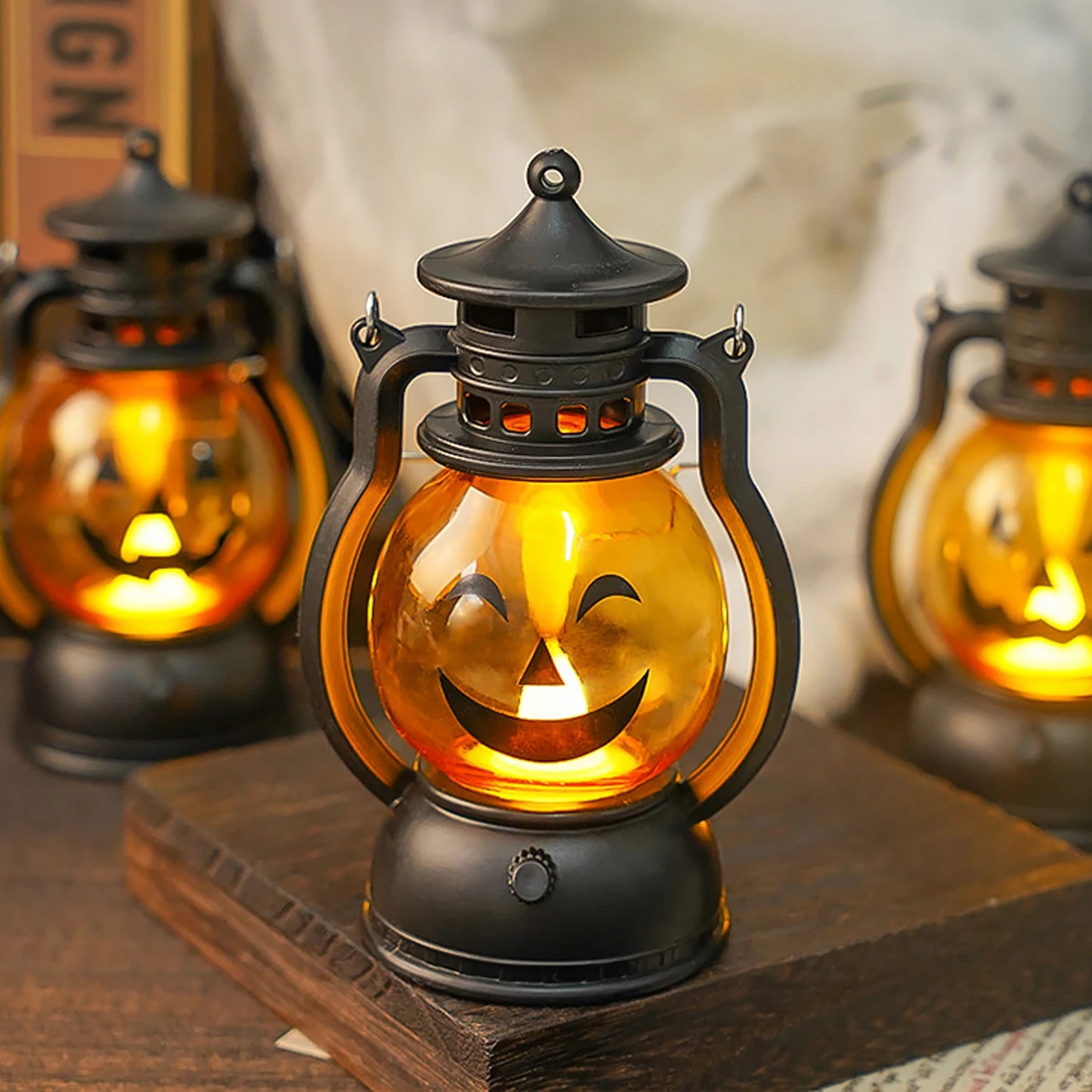 Lampe à Huile LED pour Halloween,  Lanterne