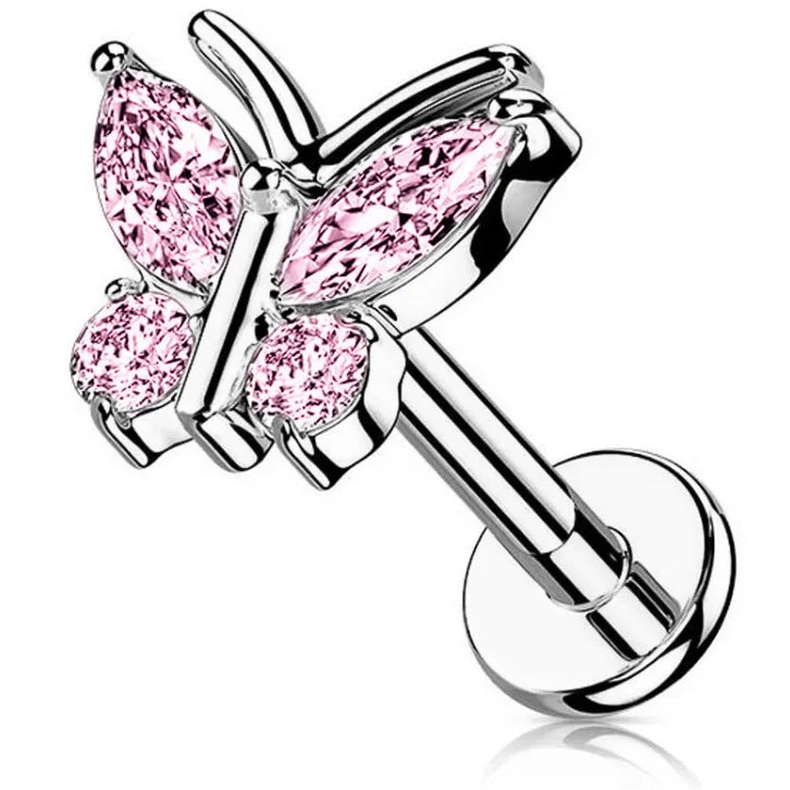 Bijou de piercing labret papillon Piercing Addicter