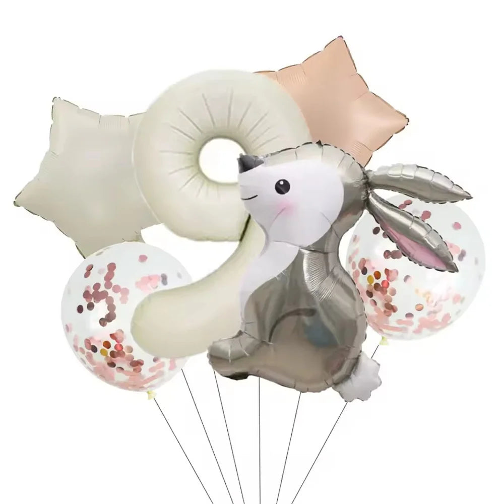 Ballon lapin de pâques, 6 pièces, 32 pouces