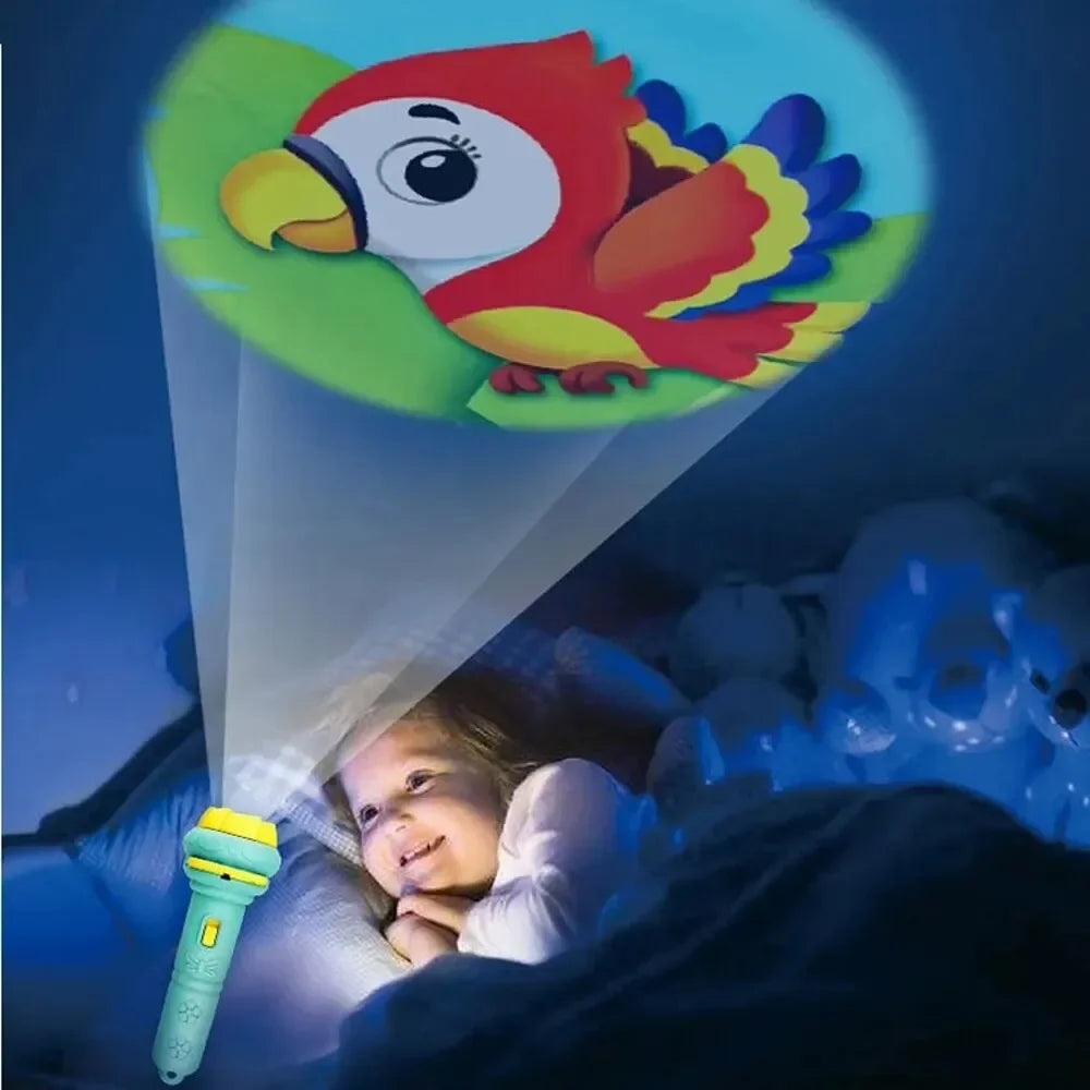 Lampe de poche de Projection de dessin animé, 10 cartes, 80 modèles, lampe de poche créative pour enfants, jouet projecteur, jouets pour bébé, livre d'histoire au coucher