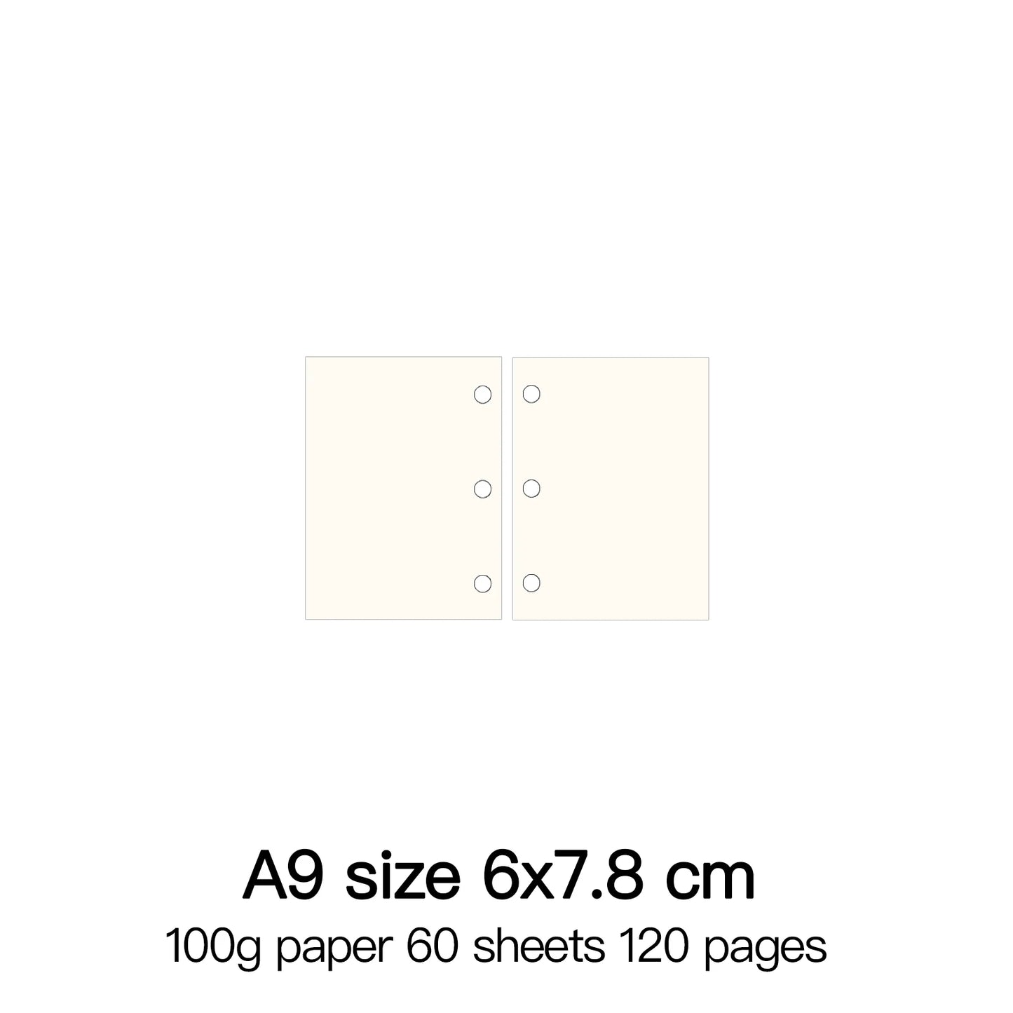 Classeur à anneaux de haute qualité, carnet de notes personnel A5, A6, A7, A8, recharges, feuilles mobiles, spirale, agenda, planificateur, noyau interne, papier 100g