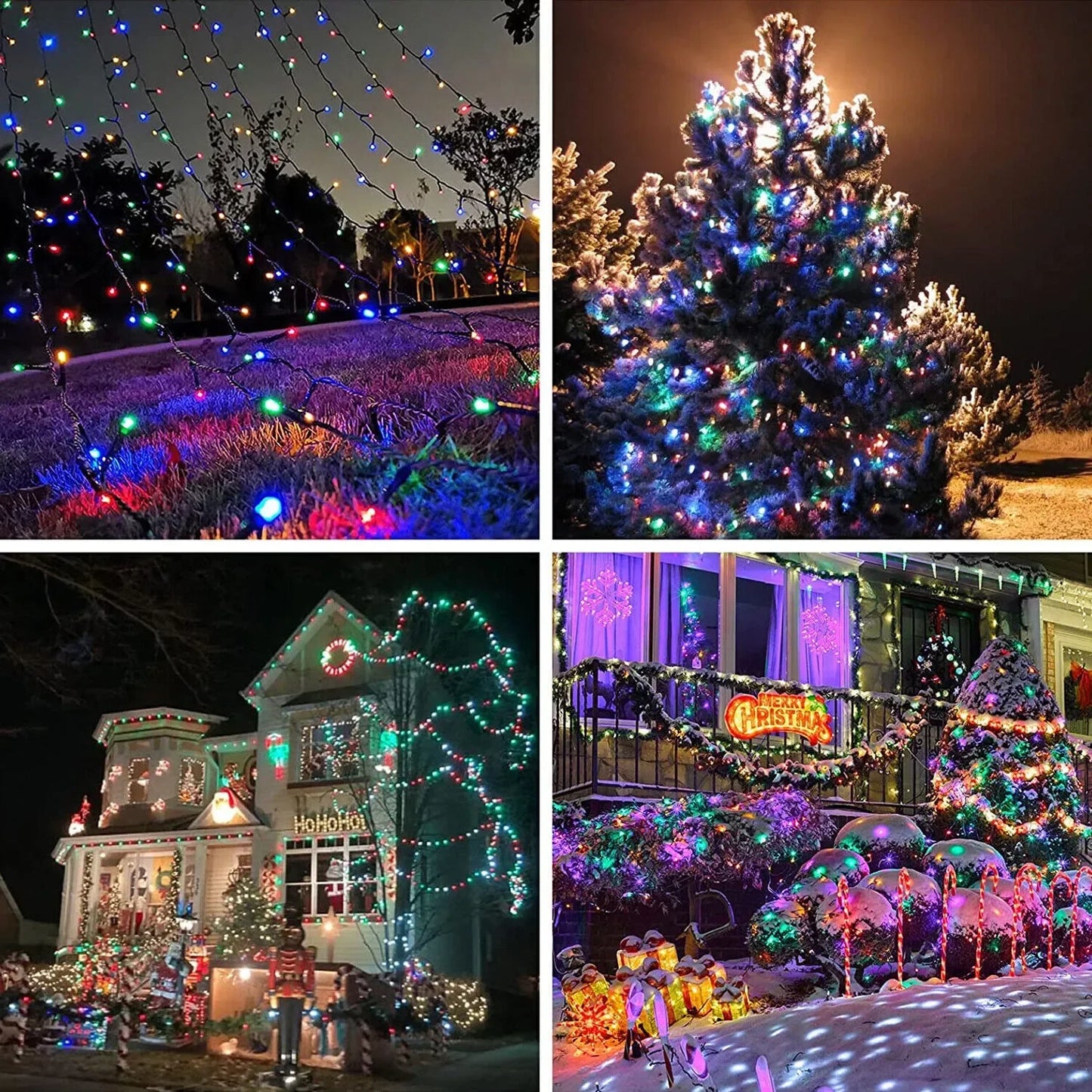 Guirlande solaire d'extérieur LED, guirlande féerique en fil de cuivre, lampe de décoration de jardin, cour, fête de noël, 8 modes