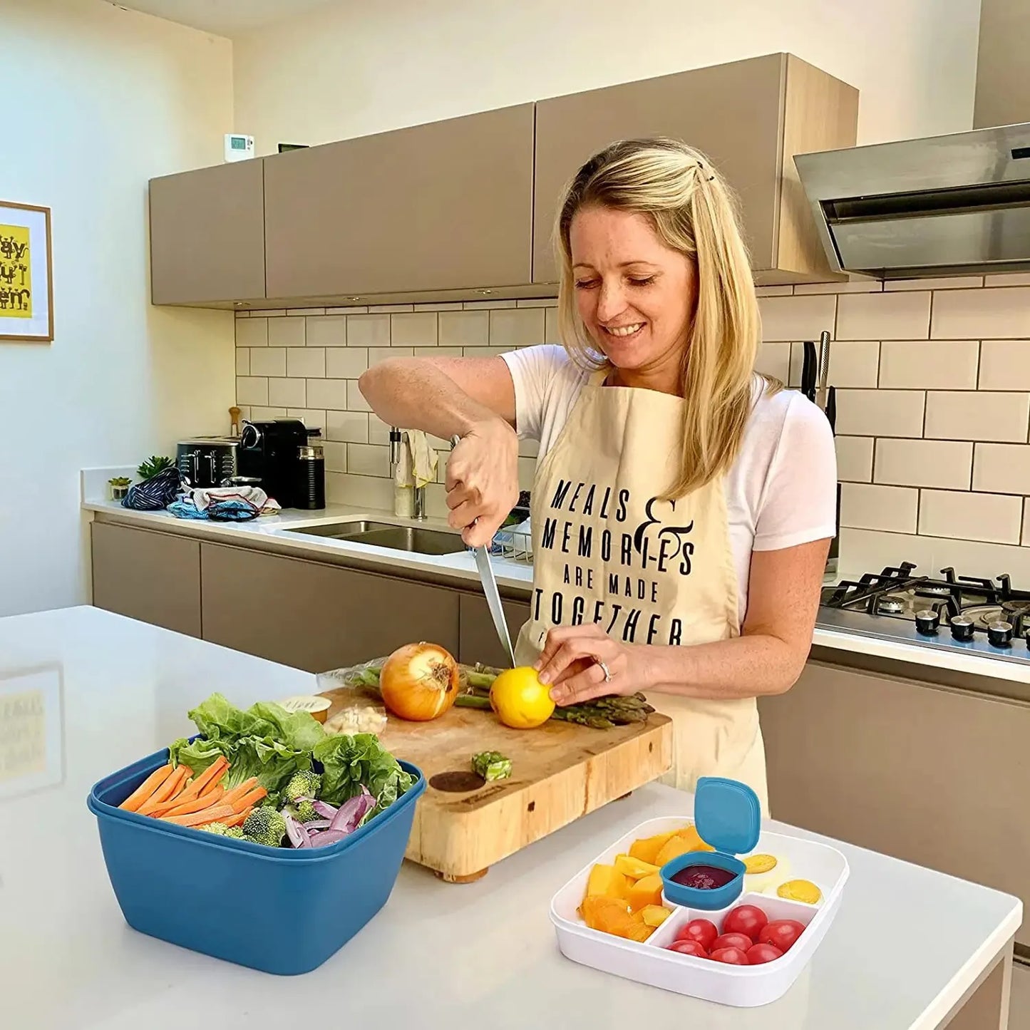 Boîte à déjeuner Portable 1100ml/1500ml, conteneur à 2 couches, bol à salade à grille, bols à salade, boîte à déjeuner, récipient à déjeuner