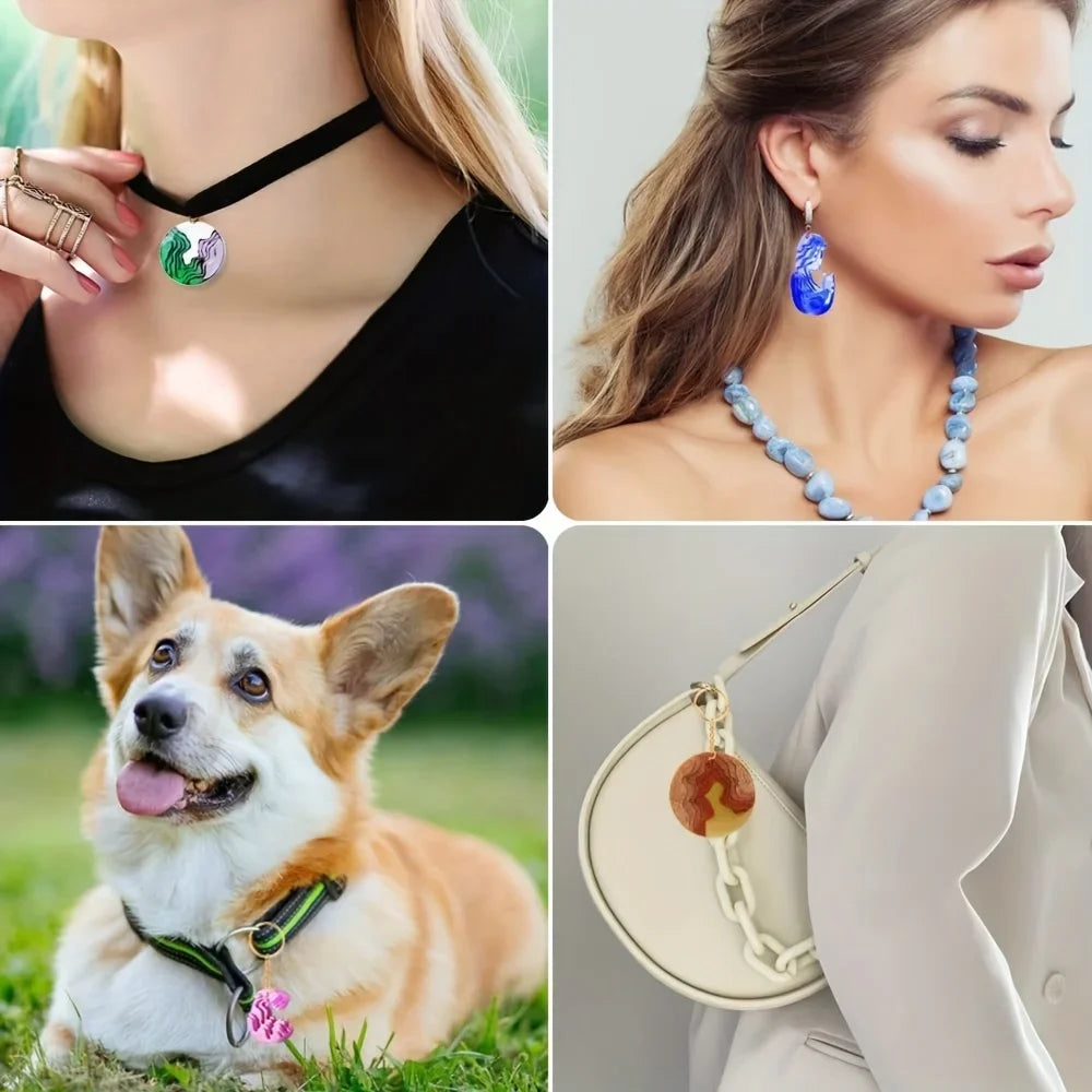 Boucles d'oreilles en cristal, moule en Silicone époxy pour bijoux, boucles d'oreilles, pendentif, fabrication de Style marin, moules en résine époxy UV, artisanat, outil de bricolage