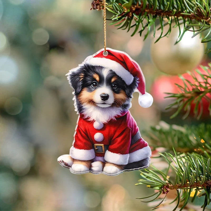 Ornements de Noël de chien de dessin animé