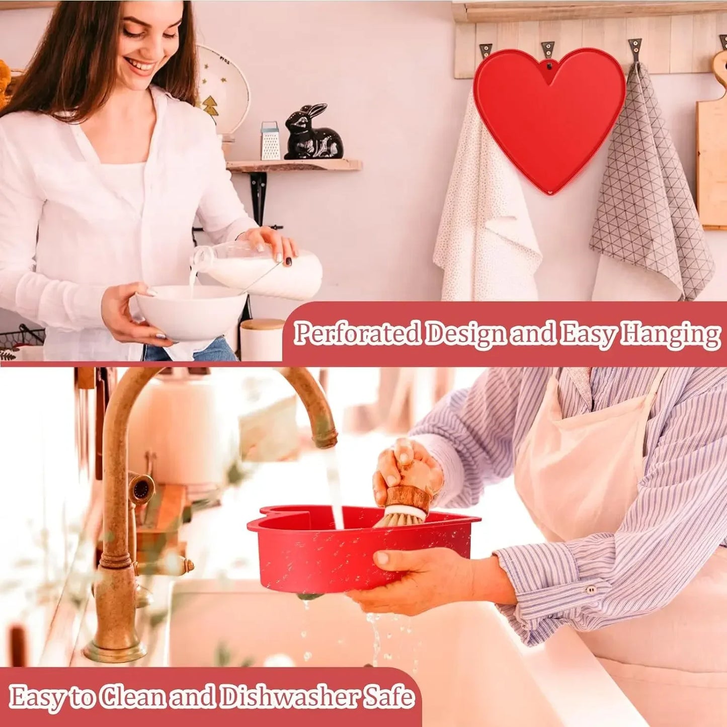 Moule à gâteau antiadhésif en Silicone en forme de cœur