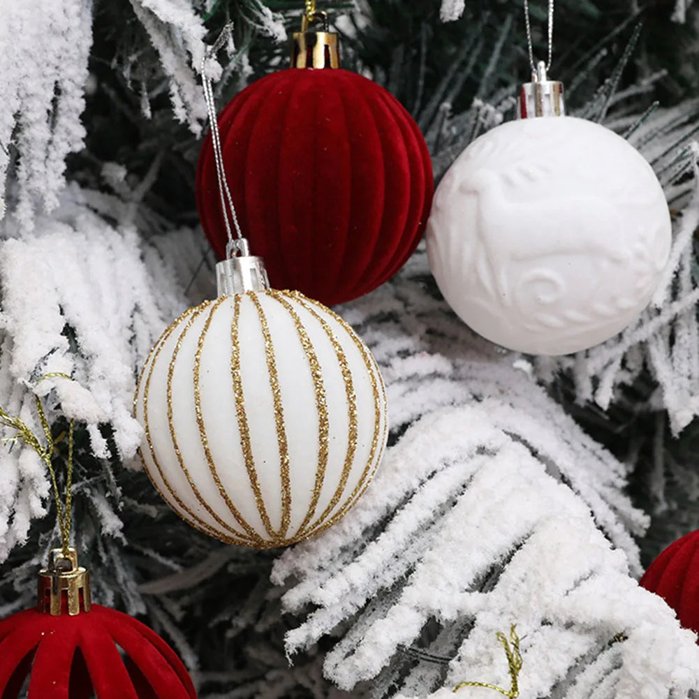 12 pièces 6CM boule de Noël décorations d'arbre de Noël