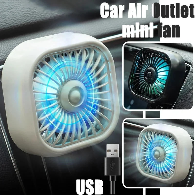 Mini ventilateur de ventilation de voiture, refroidissement à grande vitesse, économe en énergie, alimenté par USB, couleurs vives portables, Installation facile