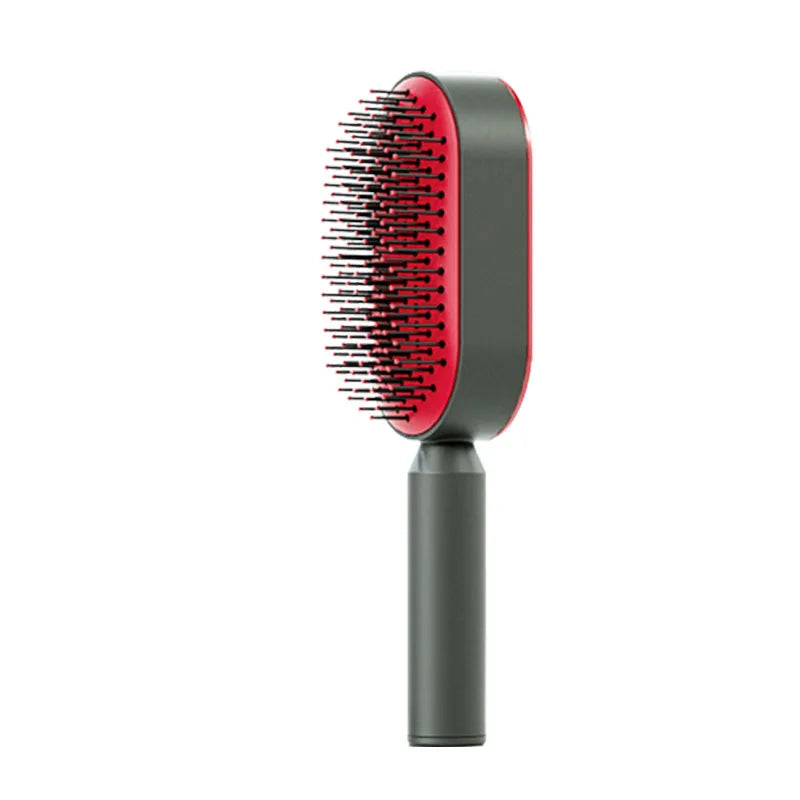 Peigne à cheveux Airbag Central, brosse à cheveux démêlante autonettoyante pour femmes, lisse, antistatique, Massage du cuir chevelu, livraison directe