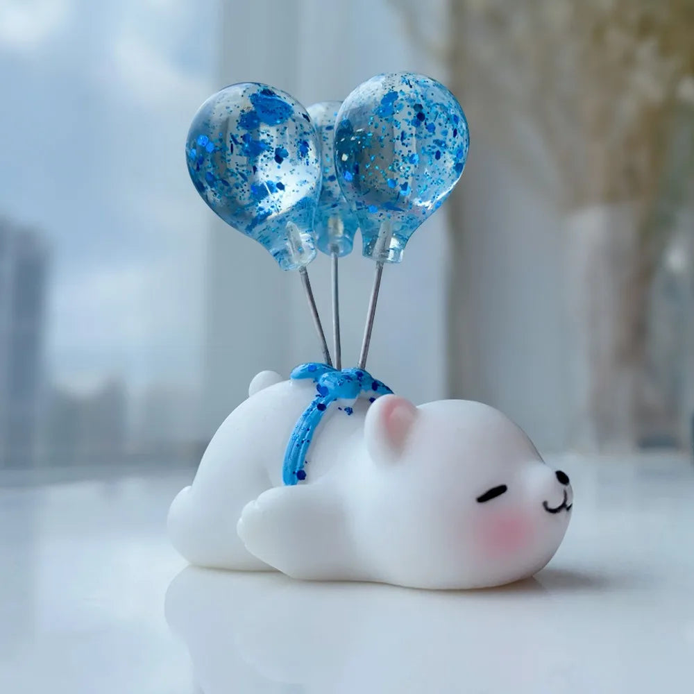 Ballon, animaux, créatif en résine, Animal Panda, décoration de voiture, ours, affichage d'ordinateur de maison, décoration de gâteau, cadeau de saint valentin