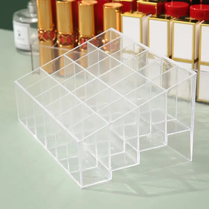 24 Grid Lipstick Holder Acrylic Cosmetics Storage Box Can Store And Sort Lipstick Nail Polish And Jewelry Display Rack