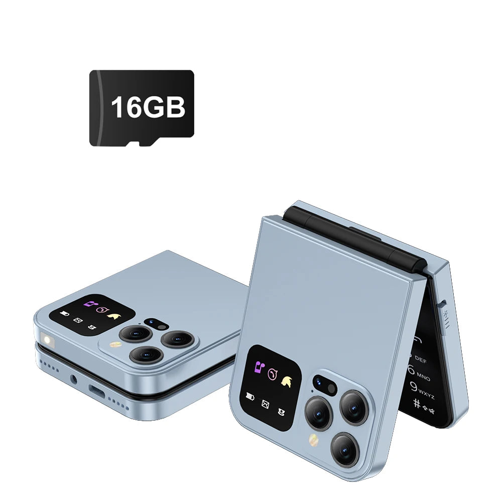 Servo A50 pro Flip téléphone portable Dual Sim GSM lampe de poche enregistrement automatique des appels 2,4 pouces écran pliable type C