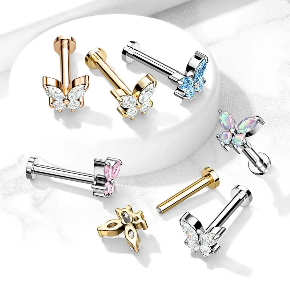 Bijou de piercing labret papillon Piercing Addicter