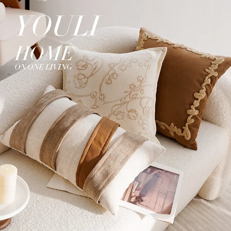 Housse de coussin de luxe légère, 30x50/45x45CM