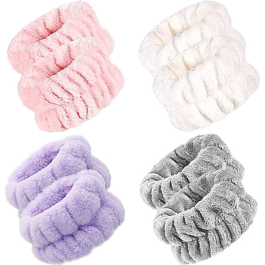 Bandeau de lavage de poignet en microfibre, serviette de lavage de poignet, chouchous pour laver le visage, bandeau absorbant pour femmes