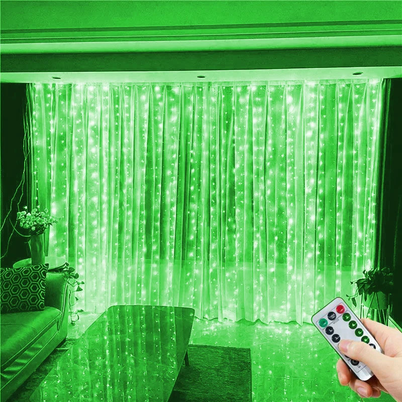 Guirxiété lumineuse LED USB pour décoration de Noël, extérieur, nickel é, chambre à coucher, vacances, mariage, rideau, 8 modes, 3m, 4m, 6m