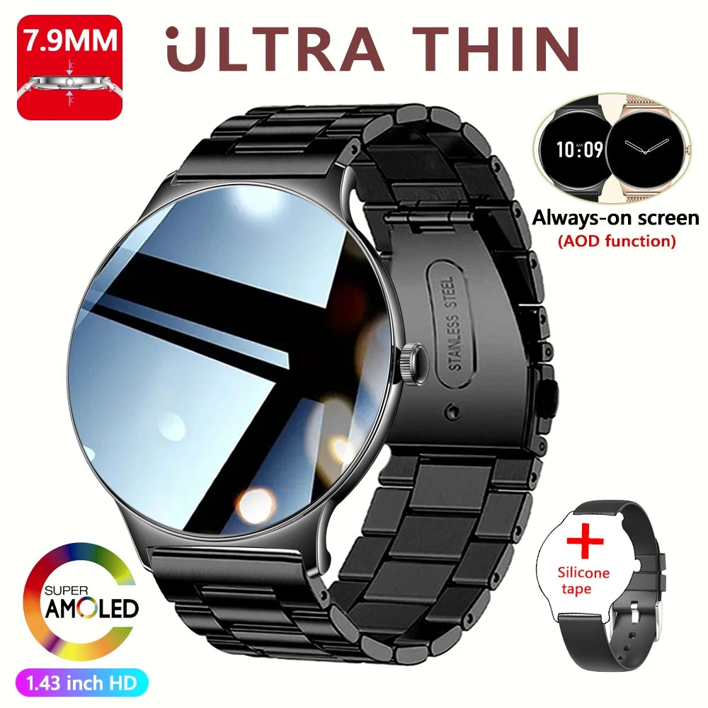 Pour Huawei Xiaomi nouvelle montre intelligente Ultra mince femmes écran toujours afficher l'heure Bracelet de sport Bluetooth appel mode Smartwatch