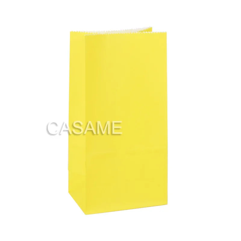 Mini sacs en papier multicolores à pois colorés, 18 x 9 x 6 cm, emballage cadeau ouvert