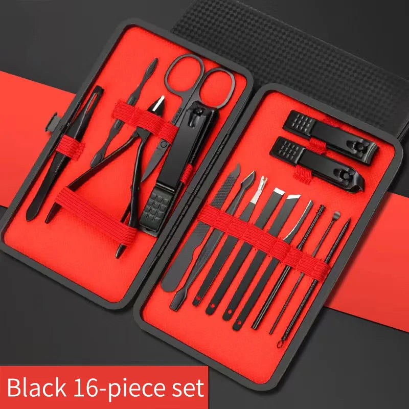 Ensemble d'outils de beauté pour manucure et pédicure, coupe-ongles, coupe-ongles, couteau à éplucher les oreilles, T