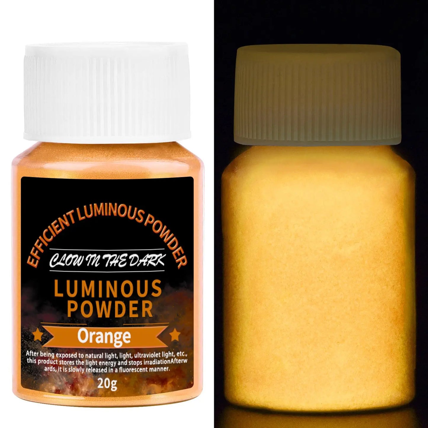 Peinture en poudre lumineuse longue durée, 20g, résine époxy, Pigment qui brille dans la nuit, poudre fluorescente, remplissage pour la fabrication de bijoux à faire soi-même