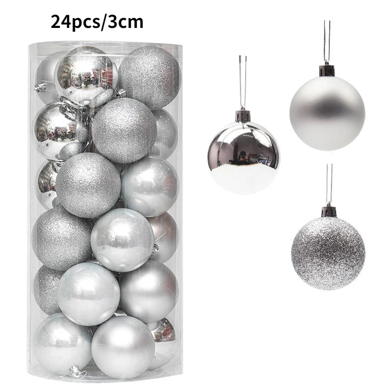 24/36 pièces boules de Noël décoration