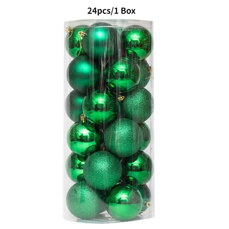 Boule d'arbre de Noël suspendue de 3cm, 24 pièces/boîte