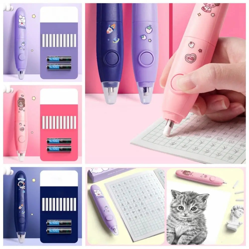 Gomme électrique de remplacement de noyau avec des maux quotidiens, moins de débris de caoutchouc économe en main-d 'œuvre, gomme automatique, ne laisse pas de marque