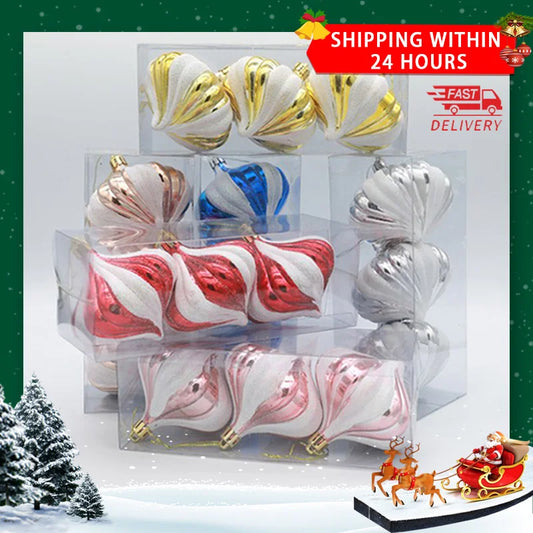 Ensemble de boules de Noël de 8cm, jouets décoratifs